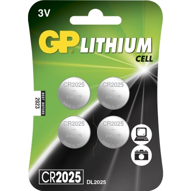 GP BATTERIES alt GP CR2025, 4-pack