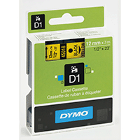 Dymo alt Tape DYMO D1 12mm svart på gul