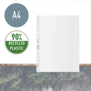 Plastficka Leitz Recycle A4 klar präglad 25st
