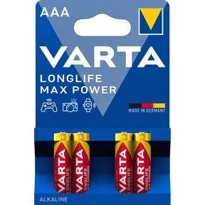 Varta Longlife Max Power batteri - AAA, 4-Pack