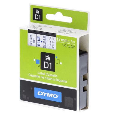 Dymo alt DYMO D1 Tape 12 mm Blu/Clr