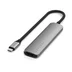Satechi 4-i-1 USB-C Slim Multiport Adapter 4K - rymdgrå