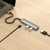 Satechi 4-i-1 USB-C Slim Multiport Adapter 4K - rymdgrå