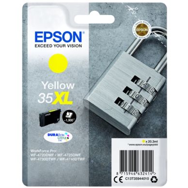 EPSON alt Epson Bläckpatron 35XL / hänglås original gul 20.3 ml.