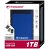 Transcend 2,5" extern hårddisk, 1TB USB 3.0, blå