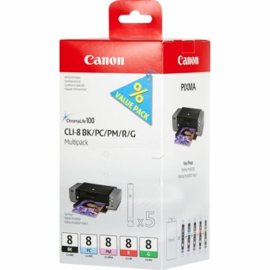 CANON alt CANON Multi Pack BK/PC/PM/R/G bläckpatron CLI-8 *Blister*