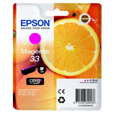 EPSON alt Epson bläckpatron 33 original magenta 4,5 ml