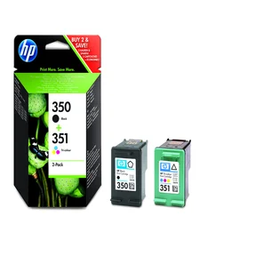 350 svart / HP 351 trefärgsbläckpatron, original, 2-pack