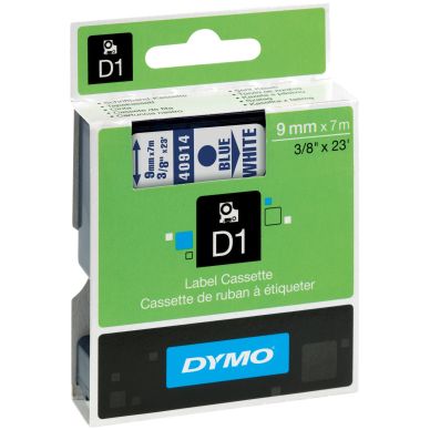 Dymo alt Tape DYMO D1 9mm blå på vit