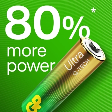 GP Ultra Alkaline AA-batteri, LR6/15AU 4-pack GP Ultra Alkaline AA-batteri, LR6/15AU 4-pack