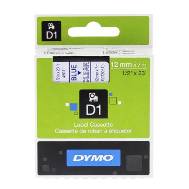Dymo alt DYMO D1 Tape 12 mm Blu/Clr