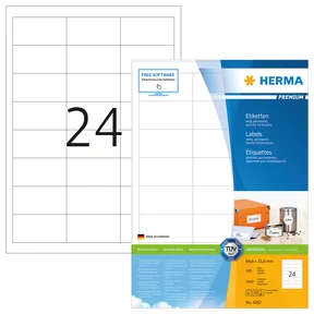 Etikett HERMA Premium A4 64,6x33,8 (100)