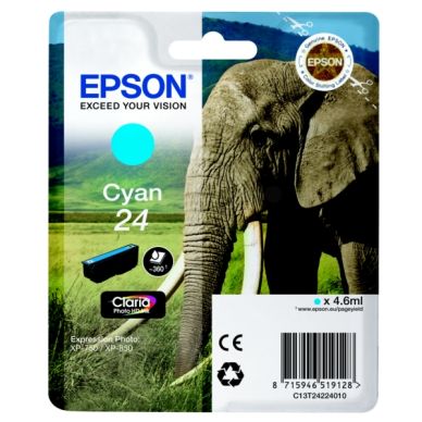 EPSON alt Epson bläckpatron 24 original cyan 4,6 ml
